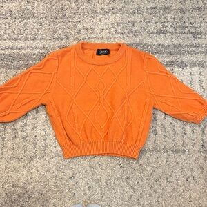 Cider Vibrant Orange Crop Sweater